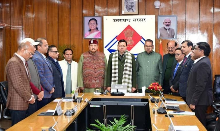 कैबिनेट बैठक में मुख्यमंत्री धामी की अध्यक्षता में महाराष्ट्र के उप मुख्यमंत्री अजित पवार के निधन पर शोक