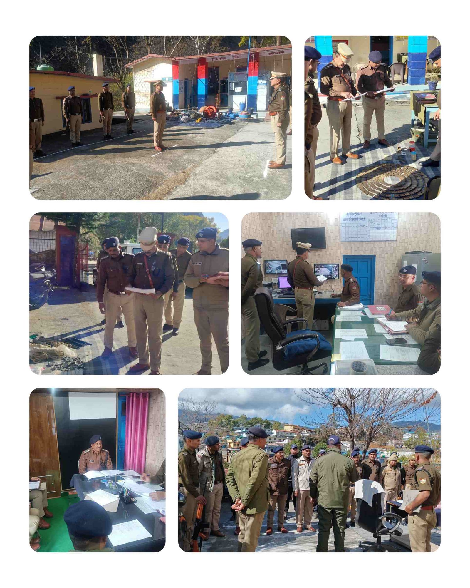 थानों की कार्यप्रणाली को ज़मीनी स्तर पर परखने की कार्रवाई, पुलिस अधीक्षकों ने गैरसैण व चमोली कोतवाली का किया अर्द्धवार्षिक निरीक्षण