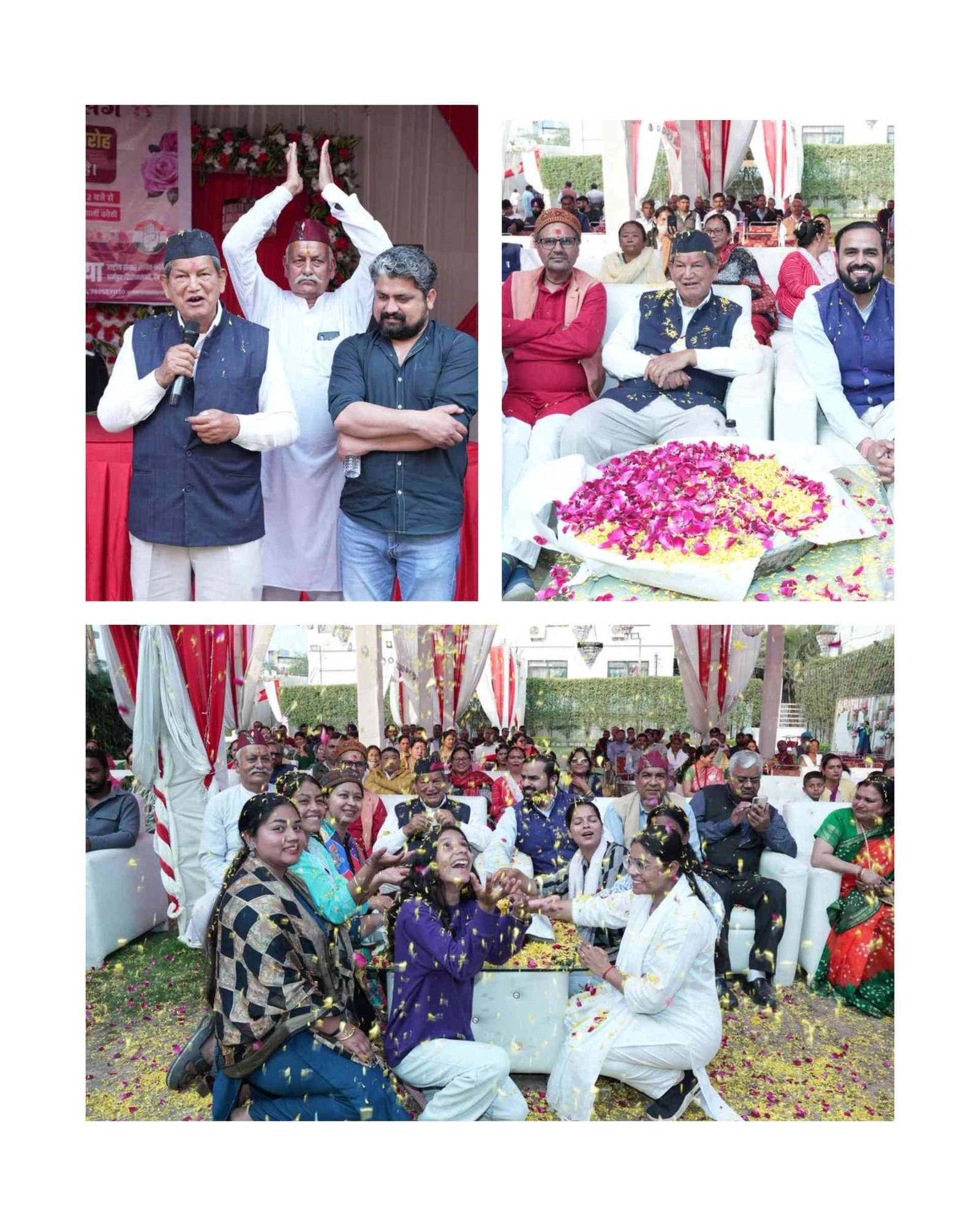 धरमपुर में फूलों की होली का भव्य आयोजन: वैभव वालिया की पहल, मुख्य अतिथि रहे हरीश रावत