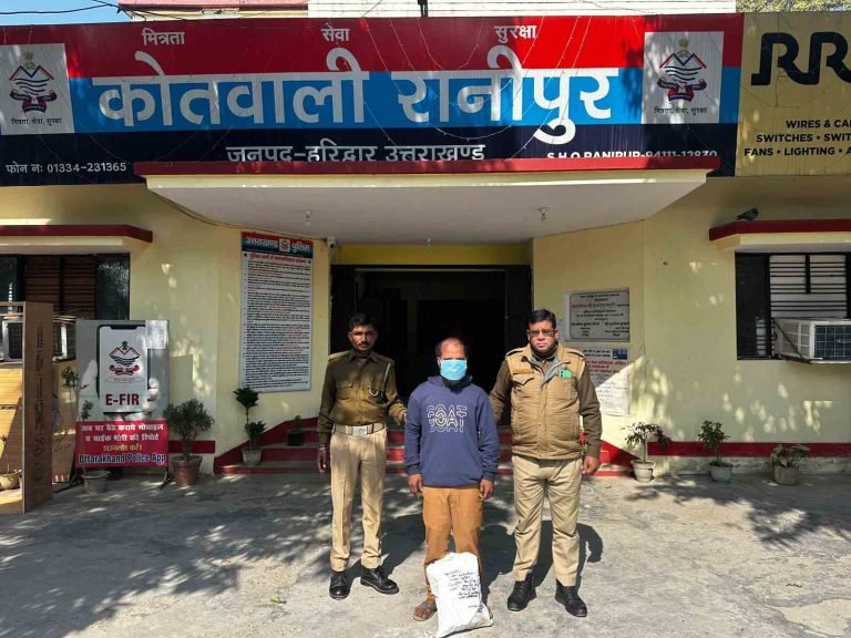 हरिद्वार पुलिस की बड़ी कार्रवाई: 46 टेट्रा पैक देशी शराब के साथ एक तस्कर गिरफ्तार
