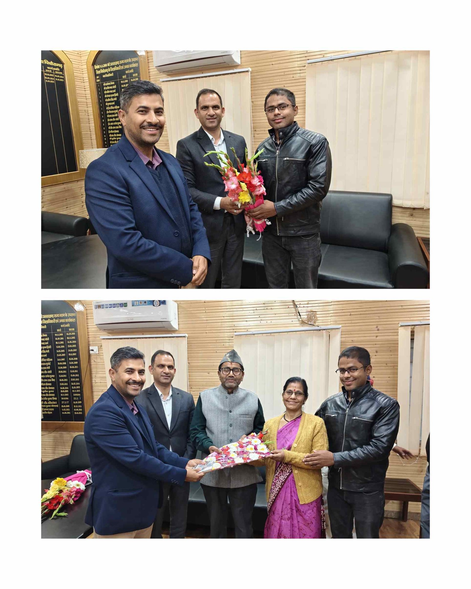 UPSC में 189वीं रैंक हासिल कर आईआरएस के लिए चयनित आदित्य पाठक को डीएम ने किया सम्मानित