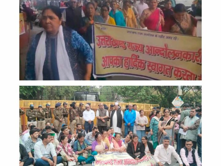 राज्य आंदोलनकारियों का सचिवालय कूच, पुलिस ने बैरिकेडिंग कर रोका, वार्ता का मिला आश्वासन