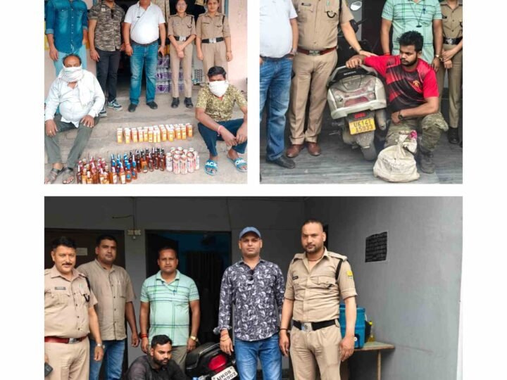 ऋषिकेश में आबकारी विभाग की बड़ी कार्रवाई ,अवैध शराब के साथ 4 गिरफ्तार, वाहन जब्त