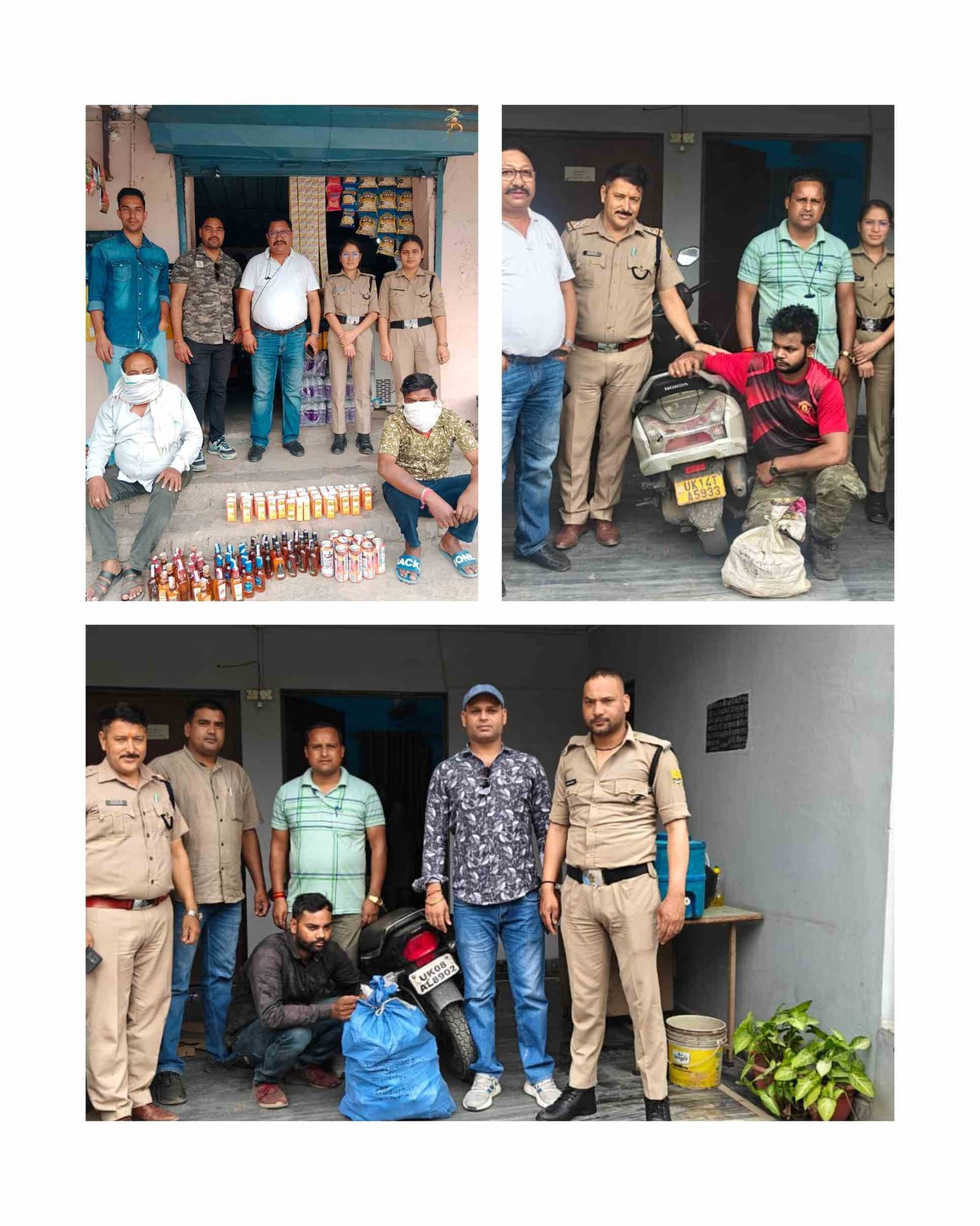 ऋषिकेश में आबकारी विभाग की बड़ी कार्रवाई ,अवैध शराब के साथ 4 गिरफ्तार, वाहन जब्त