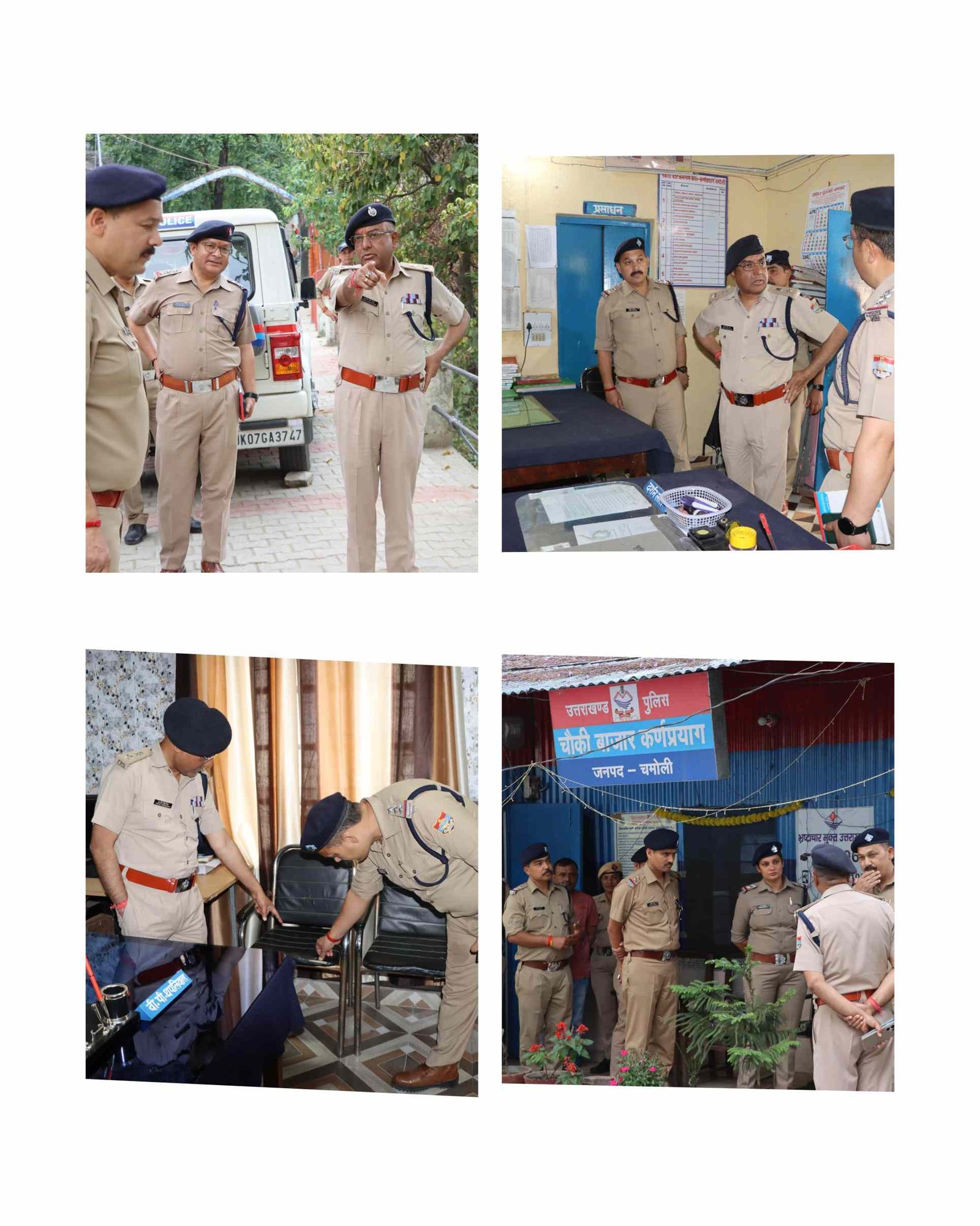 एसपी चमोली का कर्णप्रयाग कोतवाली में औचक निरीक्षण — भवन सुधार व व्यवस्थाएं दुरुस्त करने के निर्देश