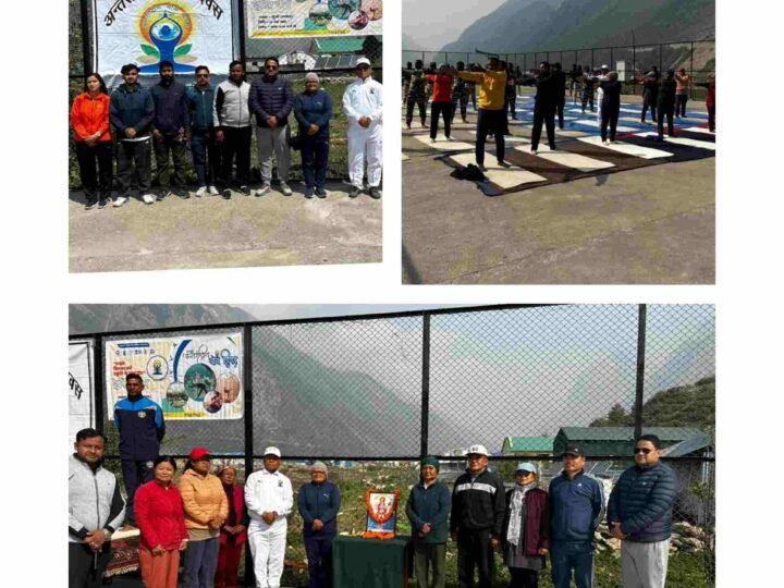 उच्च हिमालयी वाइब्रेंट विलेज गुंजी में “हरित योग” कार्यक्रम आयोजित