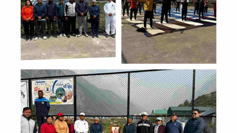 उच्च हिमालयी वाइब्रेंट विलेज गुंजी में “हरित योग” कार्यक्रम आयोजित