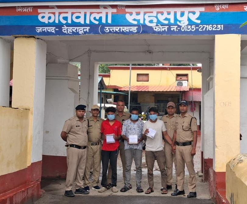 सहसपुर में नकबजनी का खुलासा, तीन शातिर चोर गिरफ्तार; 3 लाख की ज्वैलरी बरामद