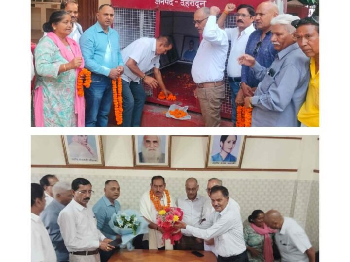 राज्य आंदोलनकारी सम्मान परिषद के अध्यक्ष बनने पर हुकम सिंह कुंवर का शहीद स्मारक में भव्य स्वागत