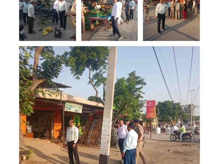 गोवर्धनपुर हाईवे से हटाया गया अतिक्रमण, 35 से अधिक कब्जों पर चला प्रशासन का बुलडोजर