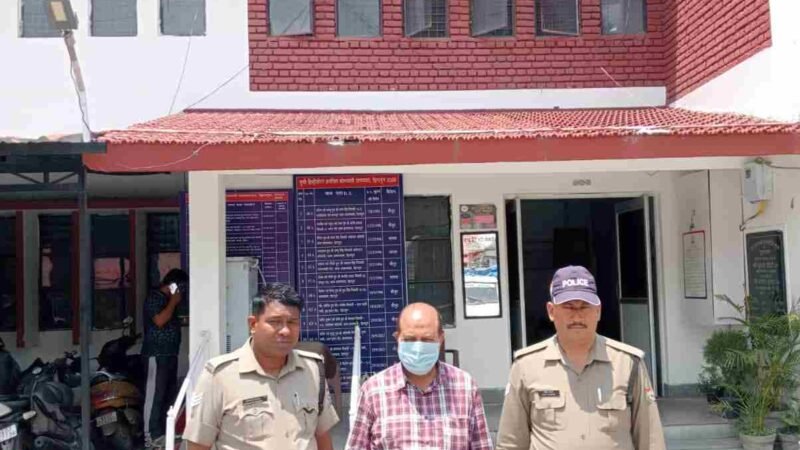 ग्राइंडर से काटकर घर का लोहे का गेट चोरी करने वाला आरोपी 24 घंटे में गिरफ्तार, गेट बरामद