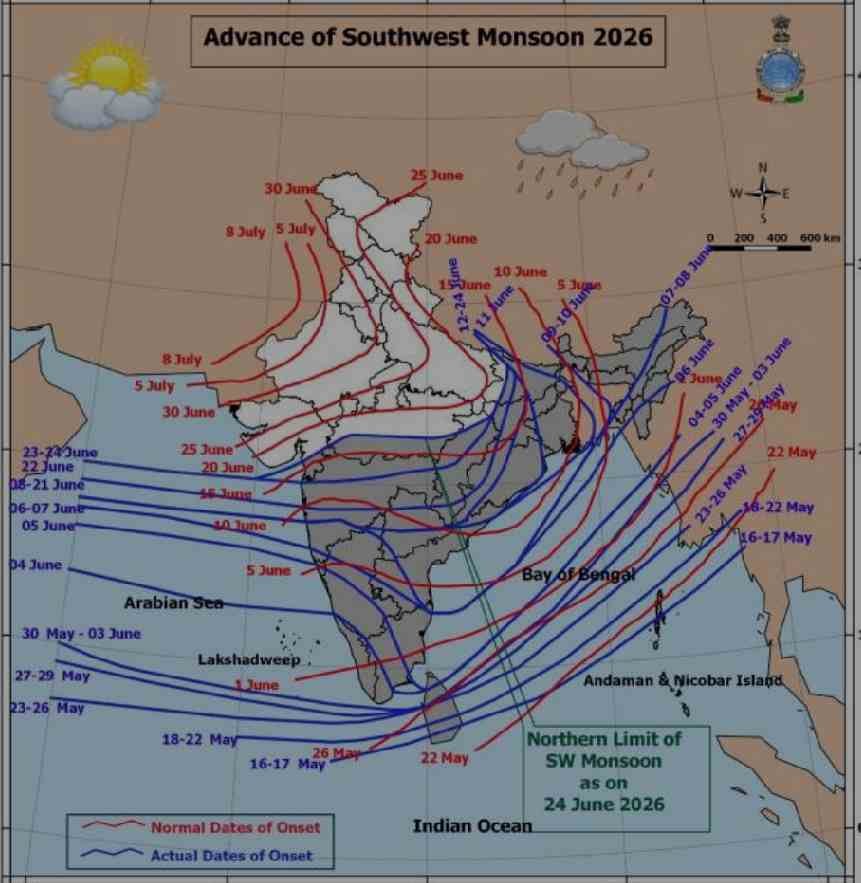 उत्तराखण्ड में मानसून की दस्तक जल्द, 27-30 जून के बीच कई क्षेत्रों में भारी बारिश की चेतावनी