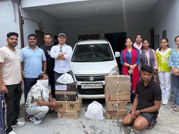ऋषिकेश आबकारी टीम की बड़ी कार्रवाई, 7 पेटी तस्करी की शराब के साथ कार चालक गिरफ्तार