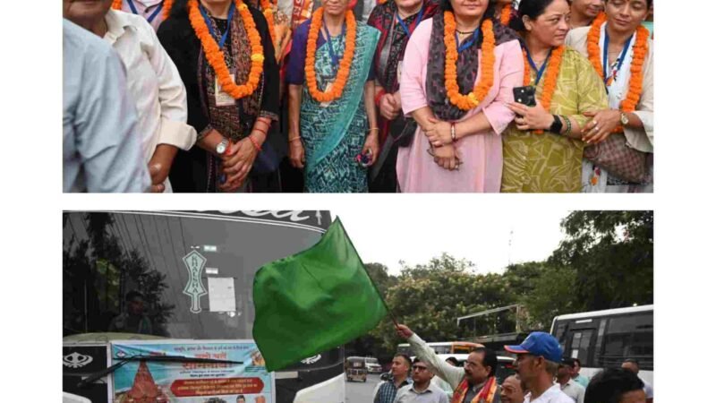 सोमनाथ स्वाभिमान यात्रा के लिए नैनीताल से 37 श्रद्धालु रवाना, सांसद अजय भट्ट ने दिखाई हरी