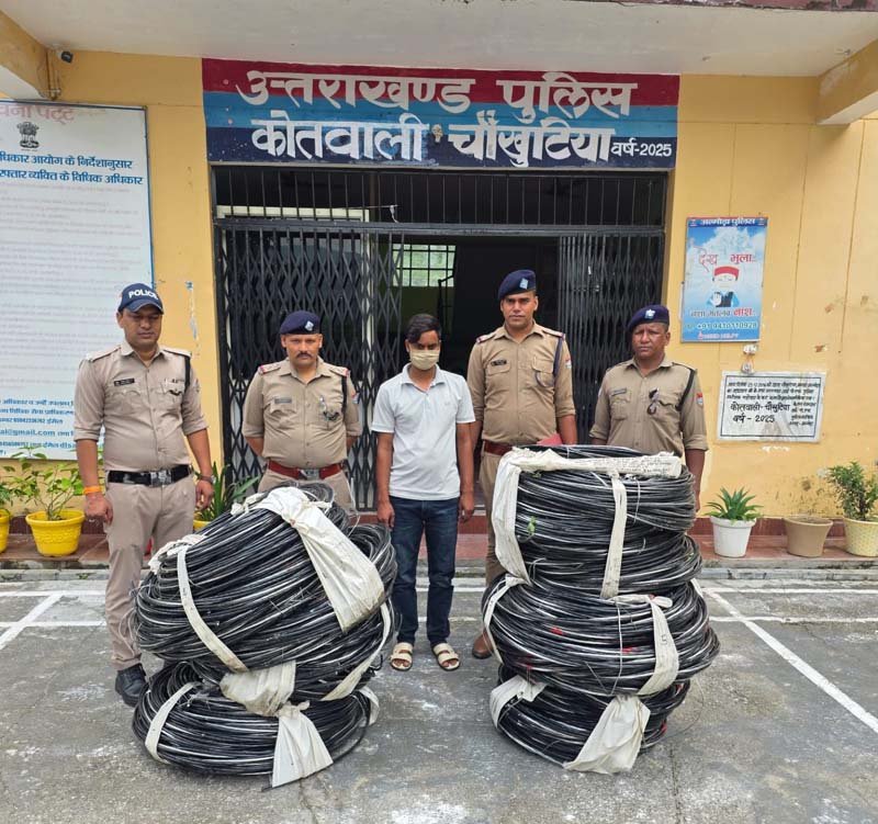 भरोसे की आड़ में लाखों की विद्युत केबिल चोरी, सब-कॉन्ट्रैक्टर 24 घंटे में गिरफ्तार; ₹5 लाख की केबिल बरामद