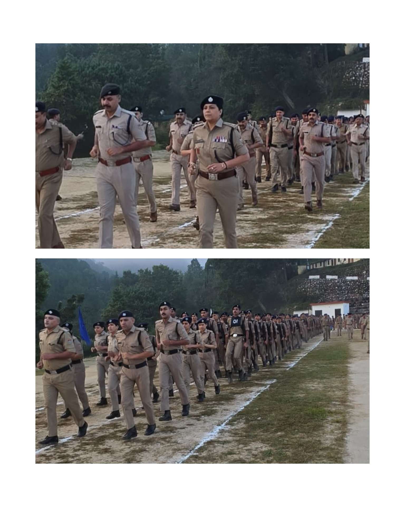 शुक्रवार की परेड में जवानों संग दौड़ीं एसएसपी श्वेता चौबे, परखी शारीरिक दक्षता  टिहरी गढ़वाल। पुलिस बल की शारीरिक दक्षता, अनुशासन और कार्यकुशलता बनाए रखने के उद्देश्य से शुक्रवार को पुलिस लाइन चंबा के परेड मैदान में साप्ताहिक परेड आयोजित की गई। वरिष्ठ पुलिस अधीक्षक टिहरी गढ़वाल श्रीमती श्वेता चौबे ने स्वयं परेड में शामिल होकर पुलिस अधिकारियों, जवानों और प्रशिक्षणरत रिक्रूट आरक्षियों का उत्साहवर्धन किया।  परेड के दौरान एसएसपी श्वेता चौबे ने जवानों के साथ कदम से कदम मिलाते हुए स्वयं दौड़ में प्रतिभाग किया और उनकी शारीरिक दक्षता परखी। वरिष्ठ अधिकारी को जवानों के बीच मैदान में सक्रिय रूप से भाग लेते देखकर पुलिस कर्मियों में खासा उत्साह देखने को मिला। उन्होंने कहा कि पुलिस सेवा में शारीरिक और मानसिक रूप से फिट रहना बेहद जरूरी है, क्योंकि पुलिस कर्मियों को किसी भी समय चुनौतीपूर्ण परिस्थितियों में त्वरित कार्रवाई करनी पड़ सकती है।  साप्ताहिक परेड में पुलिस कर्मियों ने अनुशासित मार्च, ड्रिल, शस्त्र संचालन और विभिन्न शारीरिक दक्षता संबंधी अभ्यास किए। एसएसपी ने शस्त्र प्रशिक्षण पर विशेष जोर देते हुए निर्देश दिए कि पुलिस कर्मियों को शस्त्रों के सुरक्षित रख-रखाव, संचालन और आवश्यकता पड़ने पर त्वरित एवं प्रभावी उपयोग में लगातार दक्ष बनाया जाए।  पुलिस लाइन में प्रशिक्षण प्राप्त कर रहे रिक्रूट आरक्षियों के प्रशिक्षण की भी एसएसपी ने समीक्षा की। उन्होंने संबंधित प्रशिक्षण अधिकारियों से आउटडोर और इंडोर प्रशिक्षण की प्रगति की जानकारी ली तथा प्रशिक्षण को पुलिस ड्यूटी से जुड़ी वास्तविक परिस्थितियों के अनुरूप अधिक व्यावहारिक बनाने के निर्देश दिए। उन्होंने रिक्रूट आरक्षियों में अनुशासन, कानून की जानकारी, शारीरिक दक्षता, हथियार संचालन, जनता के साथ बेहतर व्यवहार और आपात परिस्थितियों में त्वरित निर्णय लेने की क्षमता विकसित करने पर विशेष ध्यान देने को कहा।  परेड के बाद एसएसपी ने पुलिस लाइन चंबा परिसर का निरीक्षण कर व्यायामशाला, परिवहन शाखा, भोजनालय, प्रशिक्षण कक्ष सहित विभिन्न व्यवस्थाओं का जायजा लिया। उन्होंने पुलिस लाइन में स्वच्छता बनाए रखने, भोजनालय में भोजन की गुणवत्ता और साफ-सफाई सुनिश्चित करने, पुलिस वाहनों की नियमित फिटनेस एवं रख-रखाव, व्यायामशाला की व्यवस्थाओं को बेहतर बनाने तथा रिक्रूट आरक्षियों के प्रशिक्षण के लिए आवश्यक सुविधाएं व्यवस्थित एवं प्रभावी रखने के निर्देश दिए।  एसएसपी श्वेता चौबे ने जवानों को नियमित व्यायाम और शारीरिक प्रशिक्षण को दैनिक दिनचर्या का हिस्सा बनाने के लिए प्रेरित किया। उन्होंने कहा कि पुलिस की जिम्मेदारी केवल कानून-व्यवस्था तक सीमित नहीं है। सड़क दुर्घटना, आपदा, बचाव अभियान, भीड़ प्रबंधन और अन्य आकस्मिक परिस्थितियों में पुलिस कर्मियों को तत्काल मौके पर पहुंचकर प्रभावी कार्रवाई करनी होती है। ऐसे में शारीरिक क्षमता, मानसिक सजगता और टीम भावना प्रभावी पुलिसिंग के लिए बेहद महत्वपूर्ण हैं।