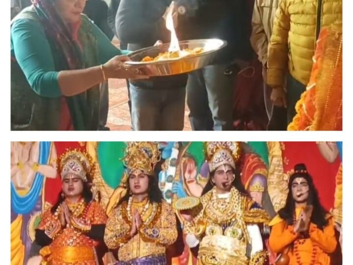 मूसलाधार बारिश और ओलावृष्टि के बीच श्री राम सेवक सभा ने जारी रखा रामलीला का मंचन