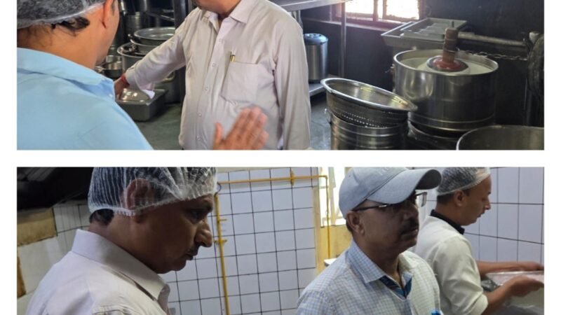 खाद्य संरक्षा एवं औषधि प्रशासन की टीम ने  यूपीईएस विश्वविद्यालय की मेस और कैफेटेरिया का किया निरीक्षण,नमूने प्रयोगशाला जांच के लिए  किए एकत्र